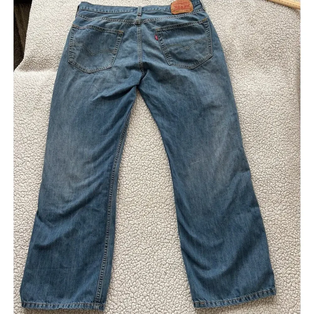Levi 527 Mens Jeans Size W 36 L 30 Blue Denim Slim Bootcut‎ Used Good Condition